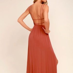 NWT Strappy Rusty Rose Maxi Dress